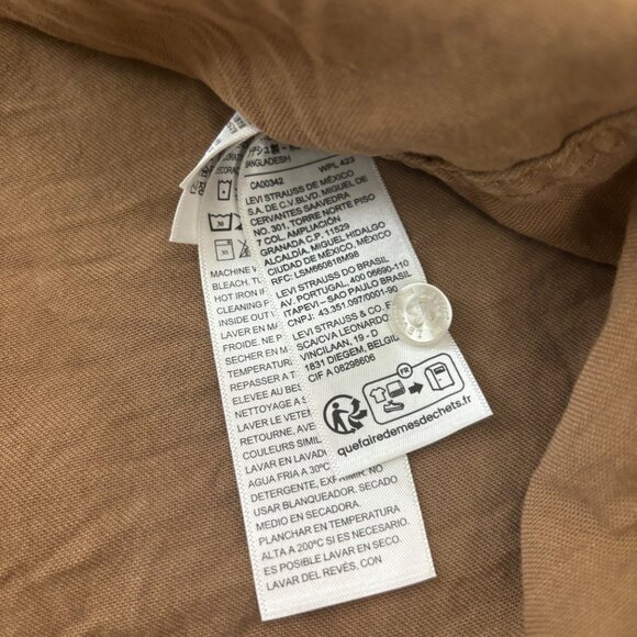 Men's Levi Classic Standard Fit Western Button Up Shirt Angler Otter Overdyed L - Picture 2 of 7